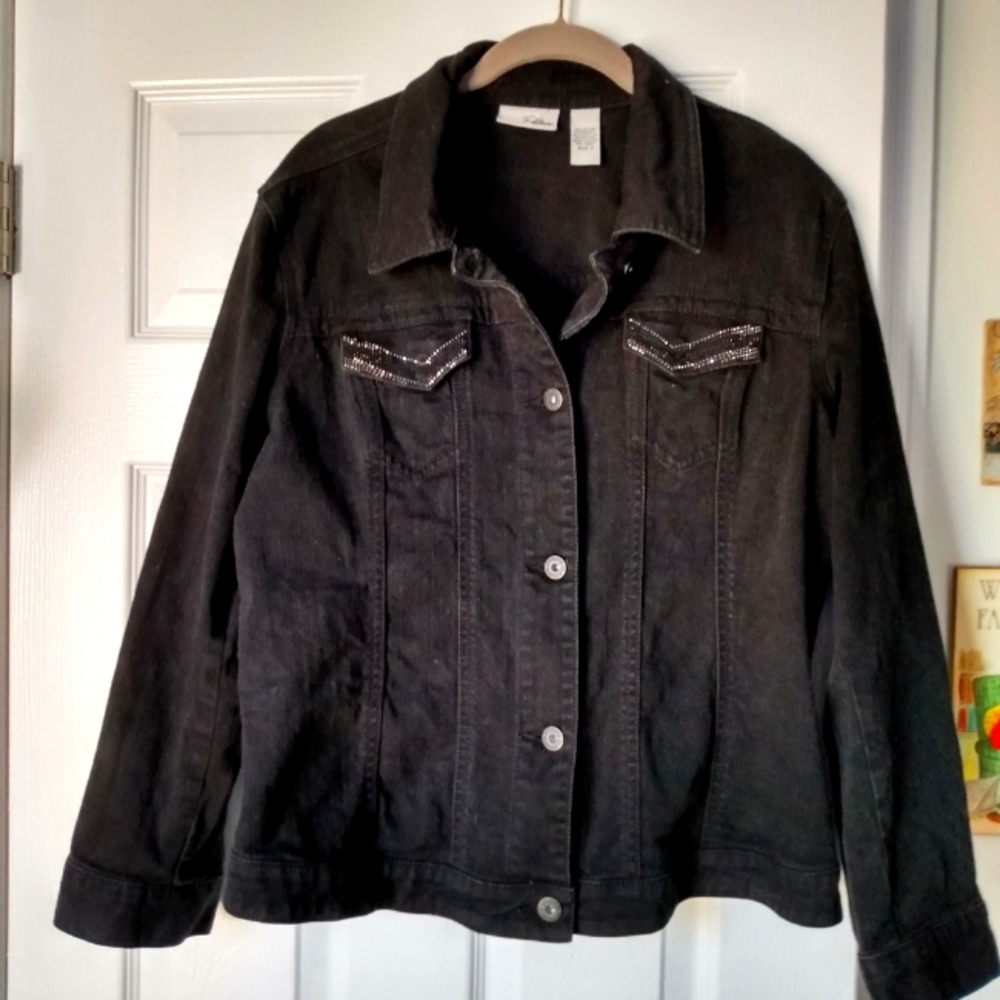 Chico's Platinum jean jacket